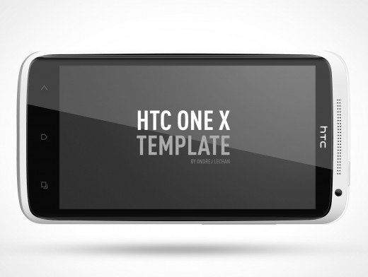 PSD Mockup Android HTC One X Landscape Template