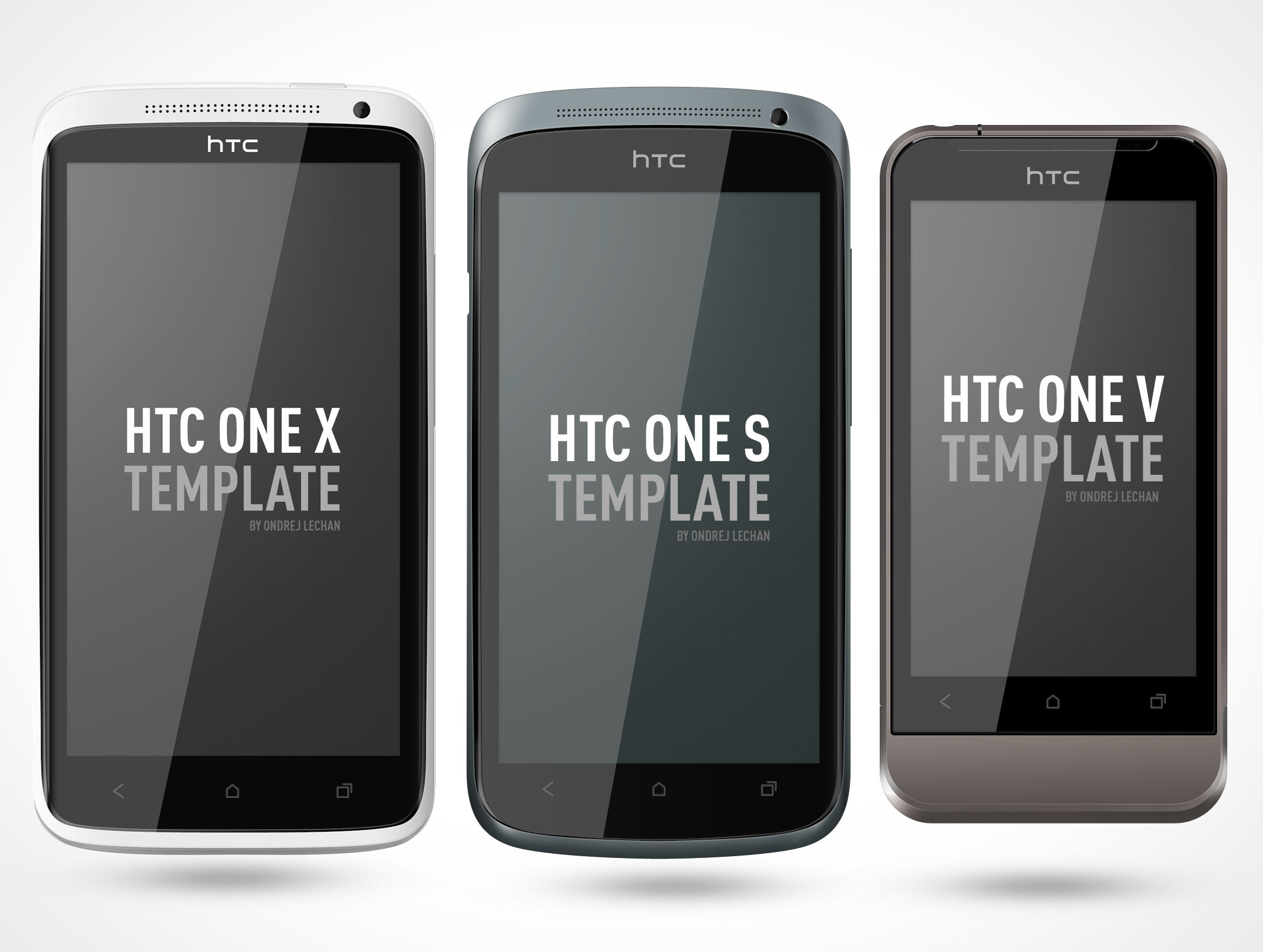 PSD Mockup Android HTC One Portrait Template
