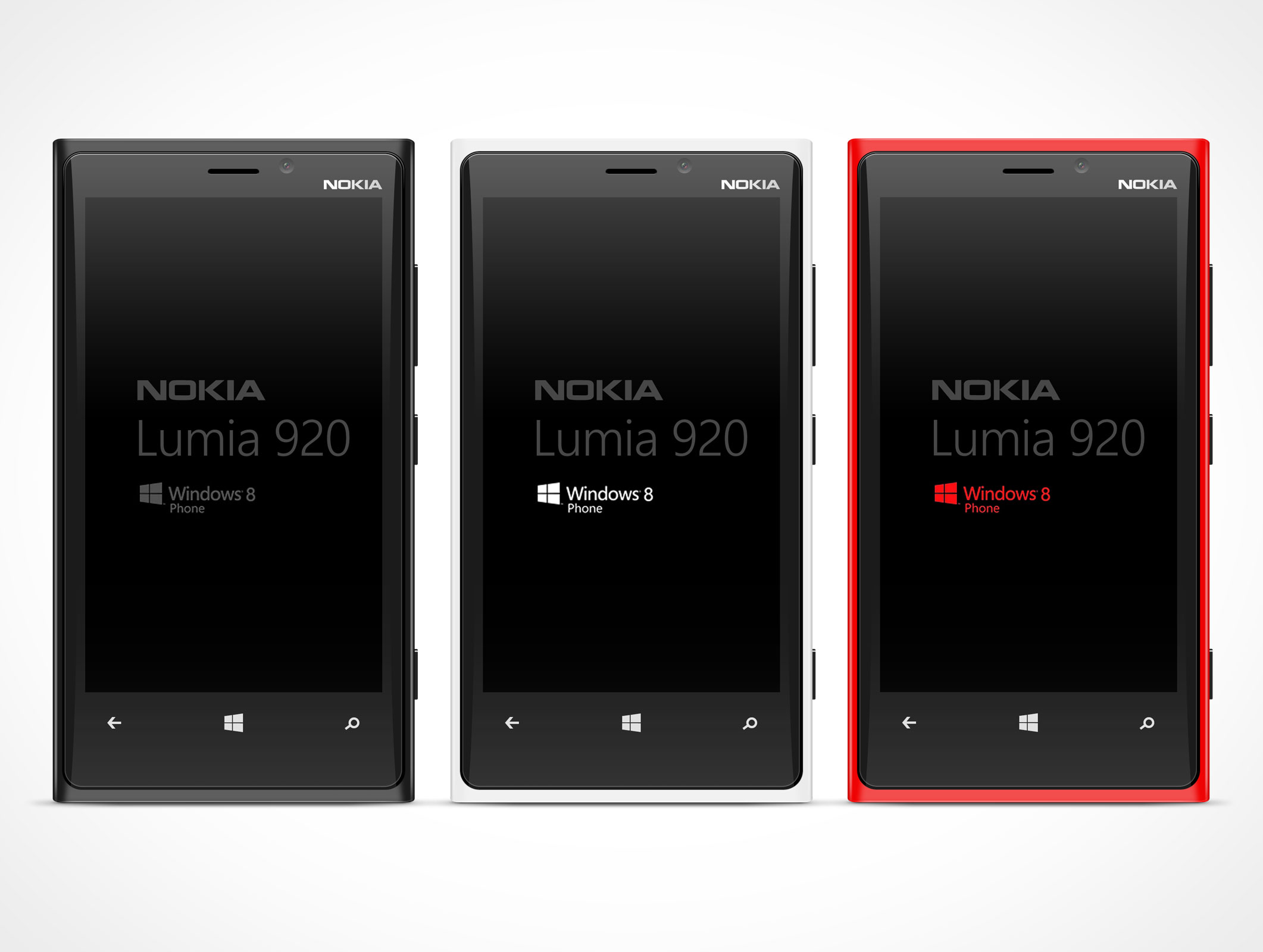NOKIA Lumina PSD Mockup Template Windows Metro Smartphone