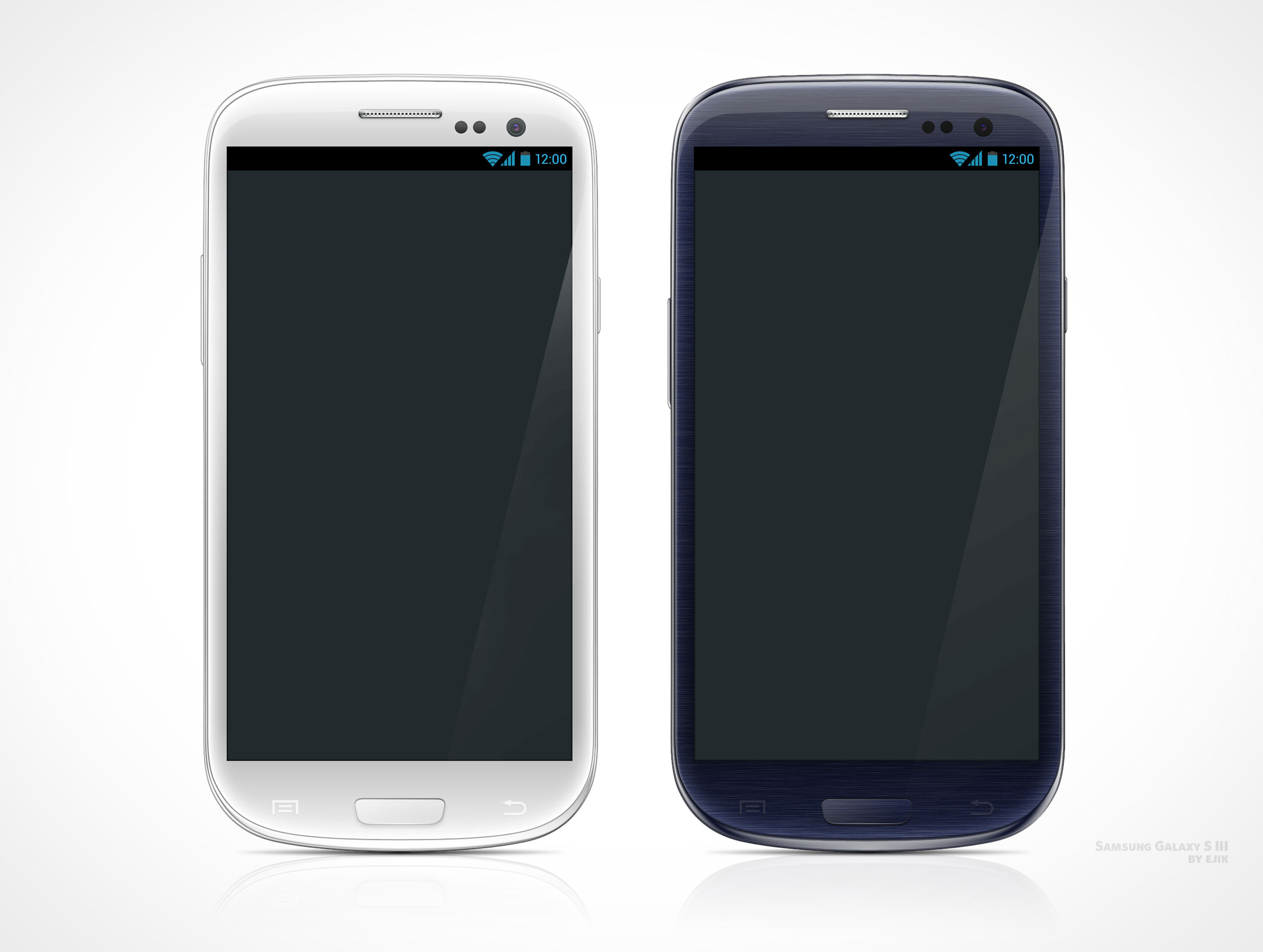 Samsung Galaxy S III Portrait PSD Mockup Template