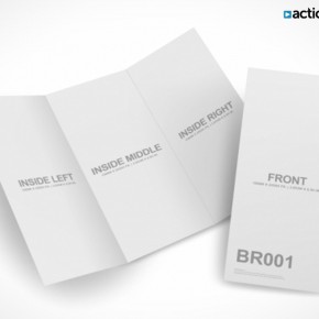 PSD Mockup Template ActionUser Tri-Fold Brochure