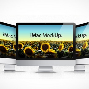 PSD Mockup Template Pixeden Apple iMac Retina