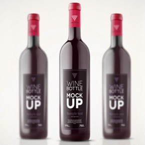 PSD Mockup Template Pixeden Bottle Wine