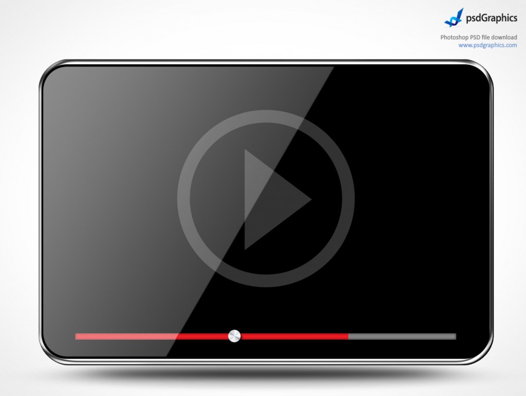 Free video player mockup psd information
