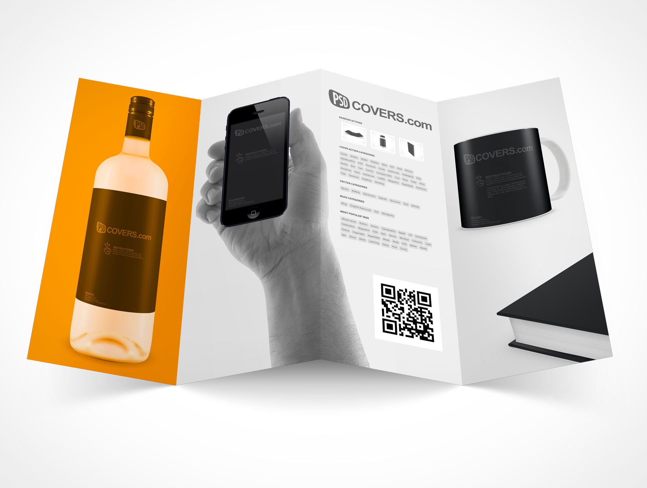 Four Fold Flyer Mockup 3r3