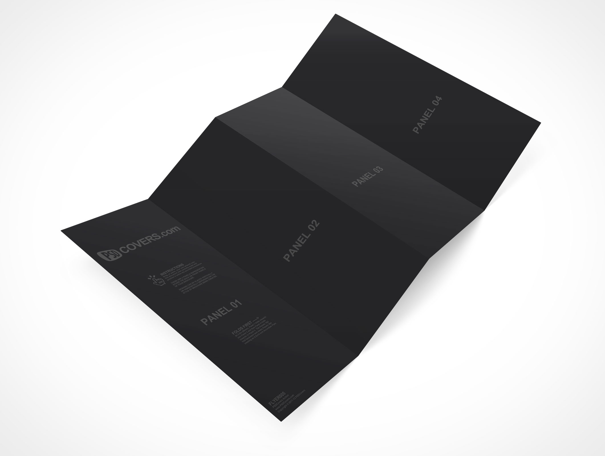 Four Fold Flyer Mockup 5