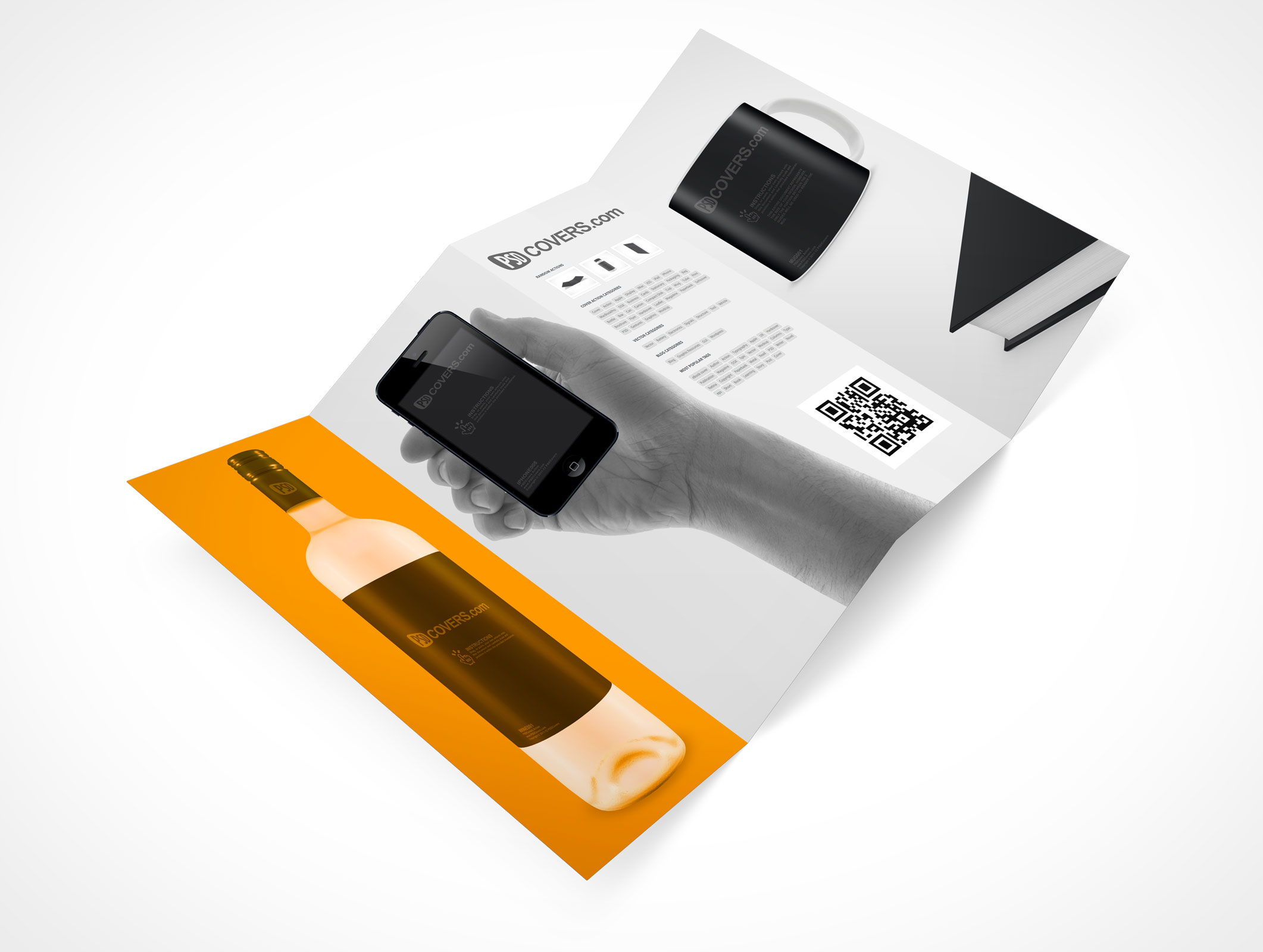 Four Fold Flyer Mockup 5r4