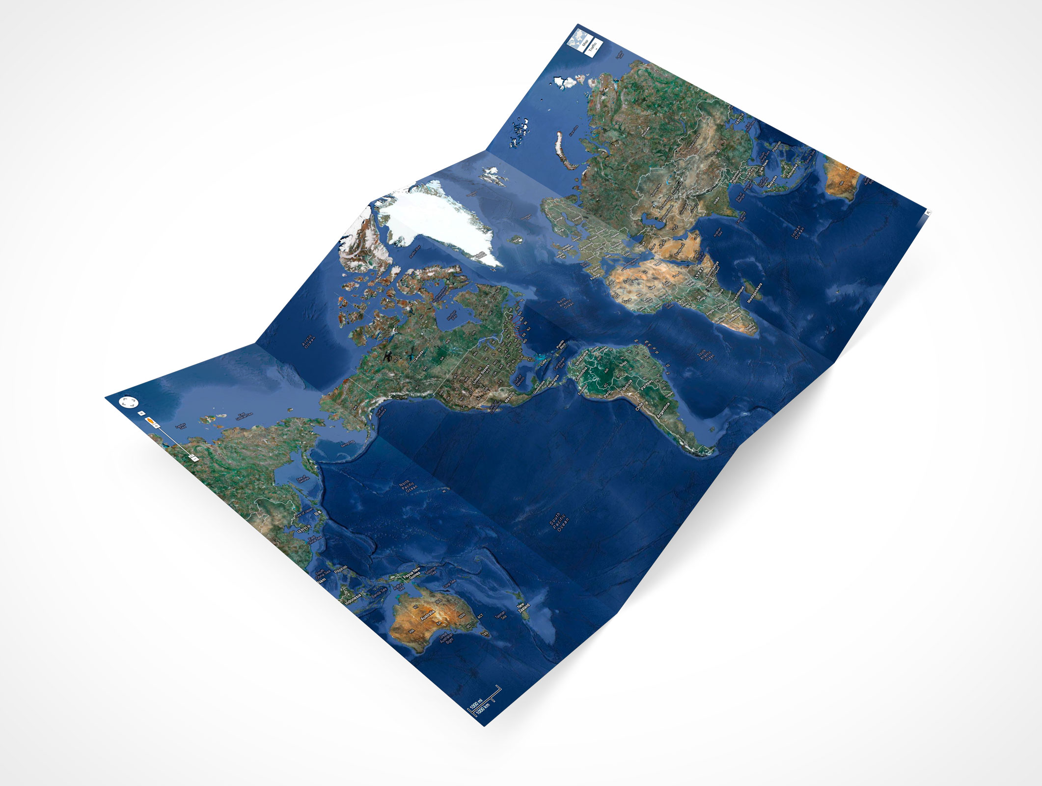 Four Fold Flyer Mockup 5r5