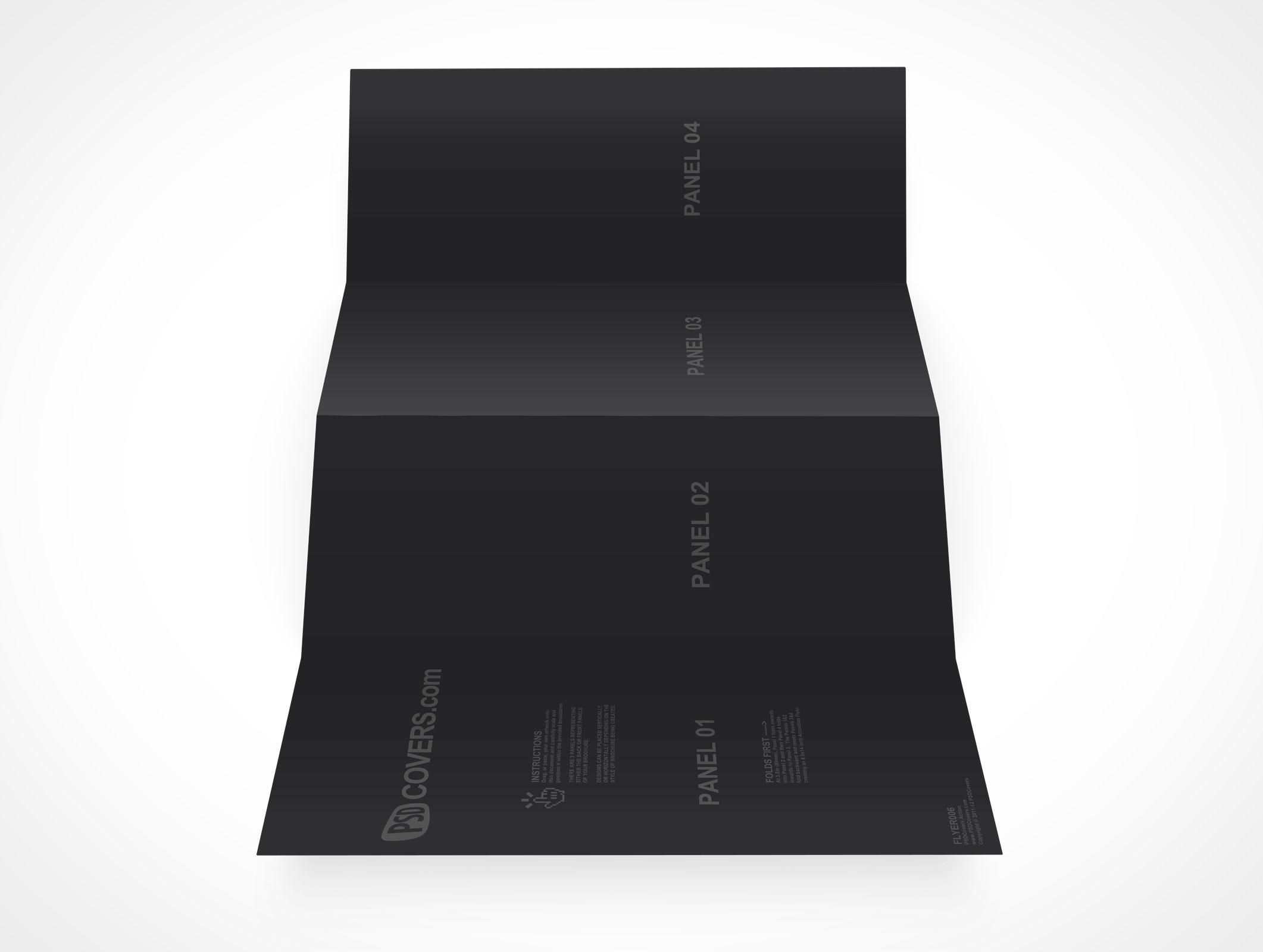 Four Fold Flyer Mockup 6