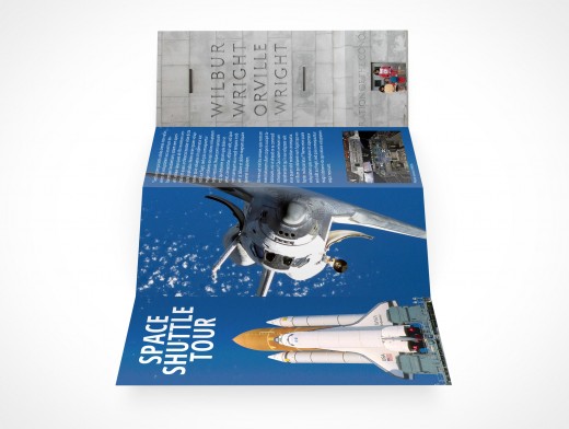 Four Fold Flyer Mockup 6r