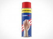 Blank Spray Can Mock-up PSD Cover Action