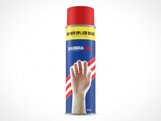 Blank Spray Can Mock-up PSD Cover Action