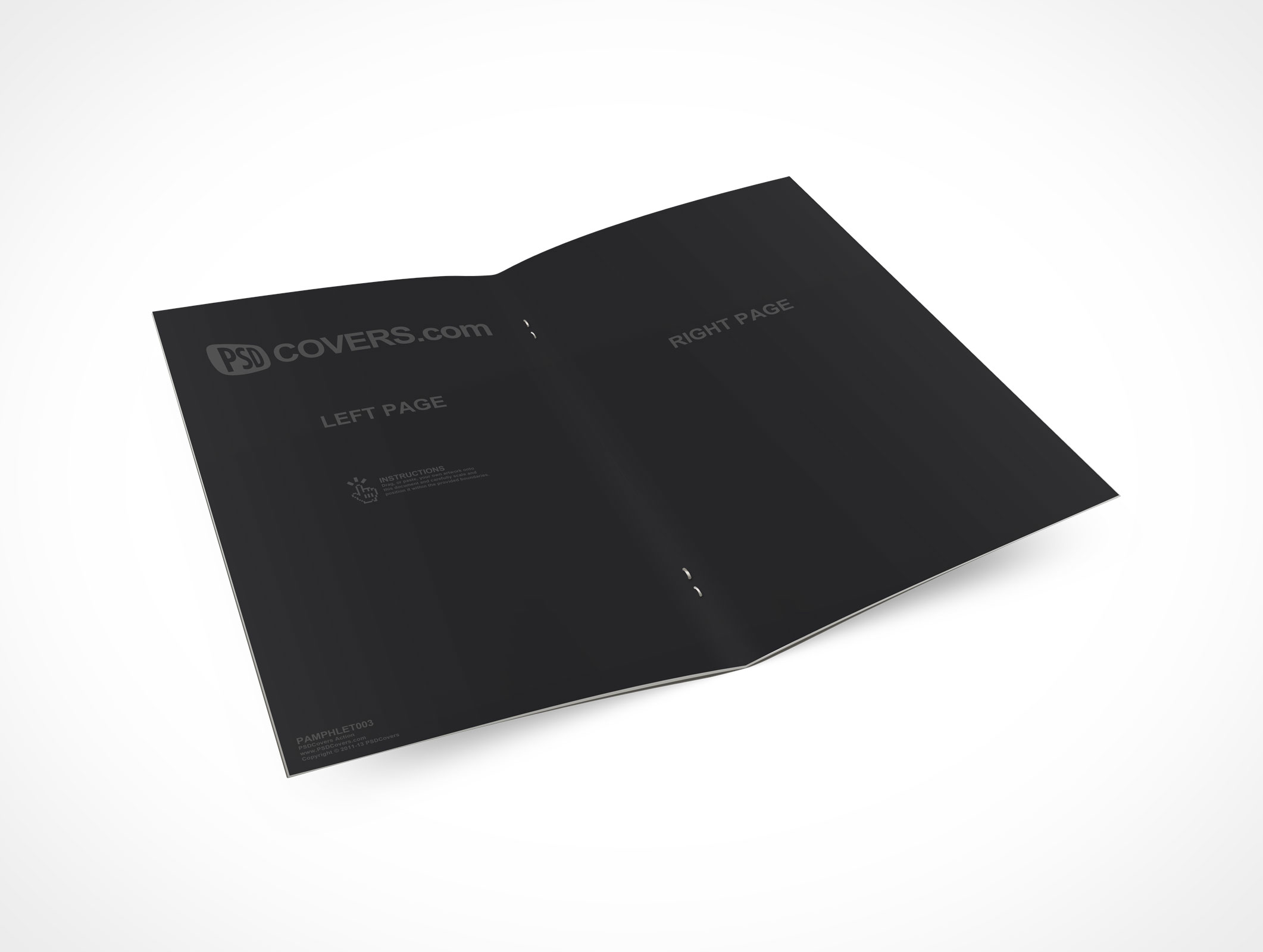 Stitched Pamphlet Mockup 3