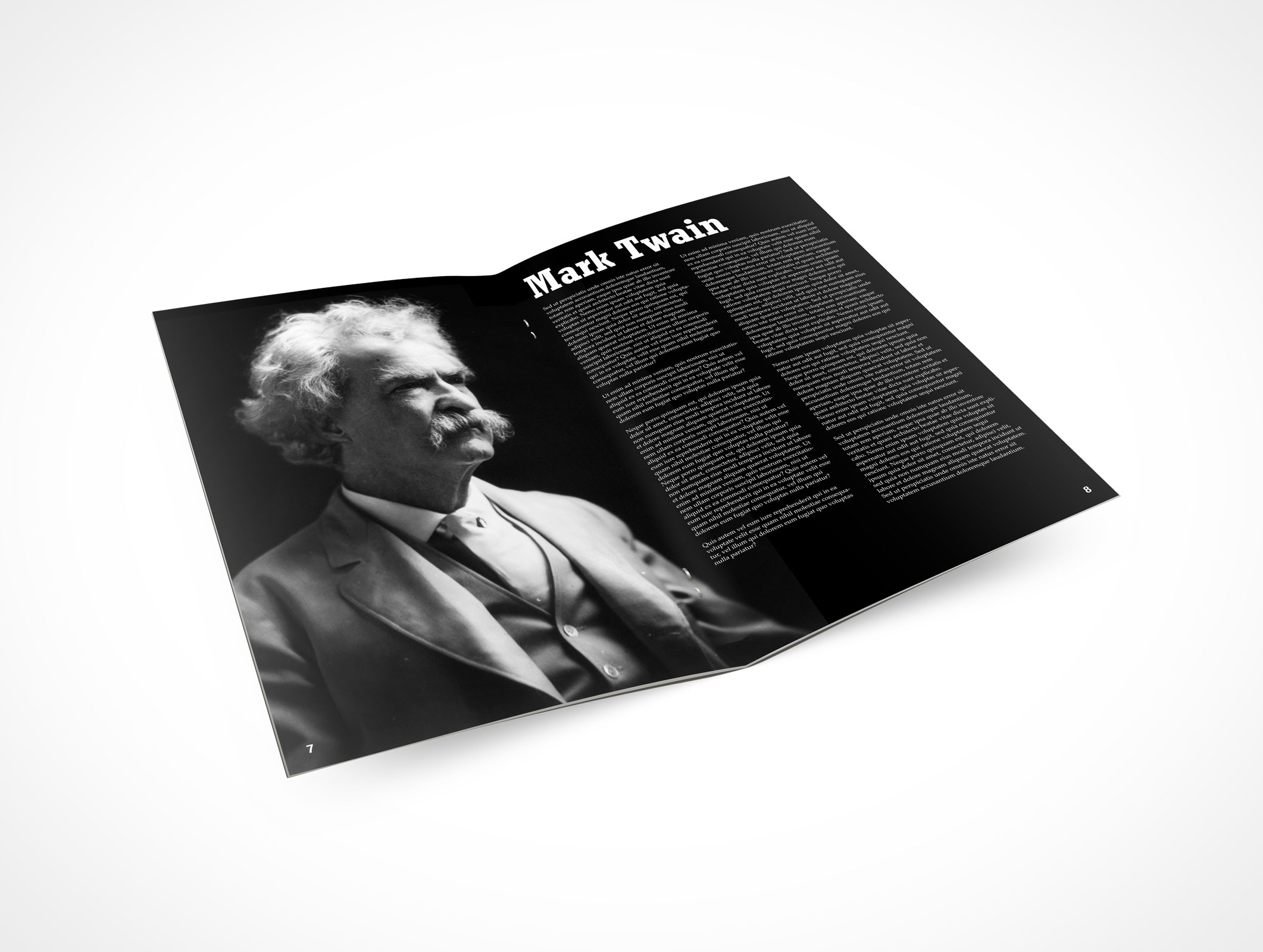 Stitched Pamphlet Mockup 3r3