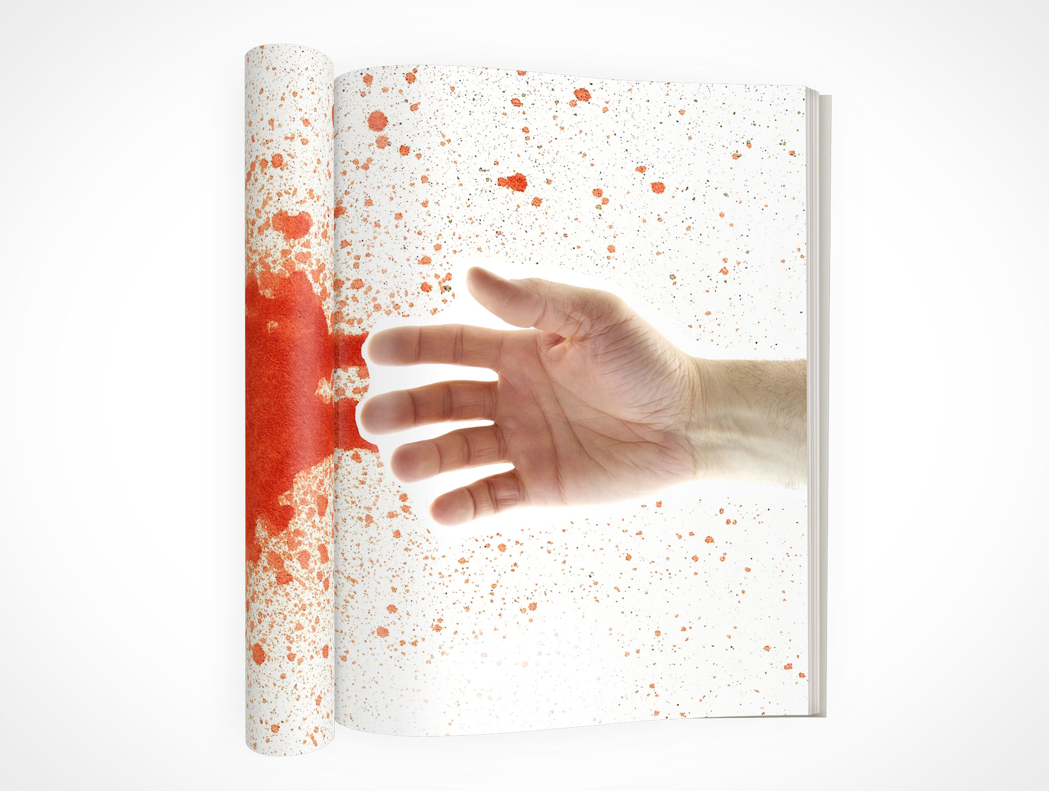 Folded Magazine Mockup 5r4