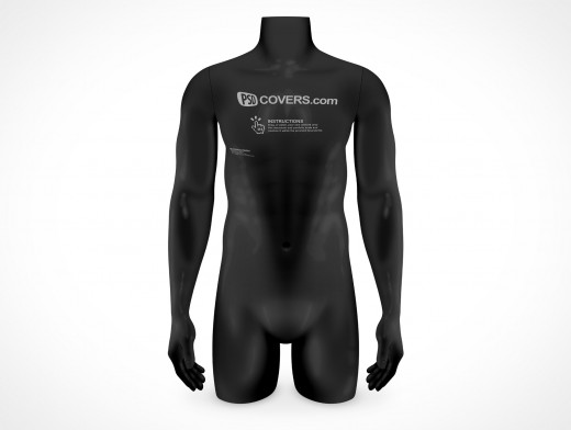 PSD Mock-up Male Plastic Store Mannequin T-Shirt Tattoo