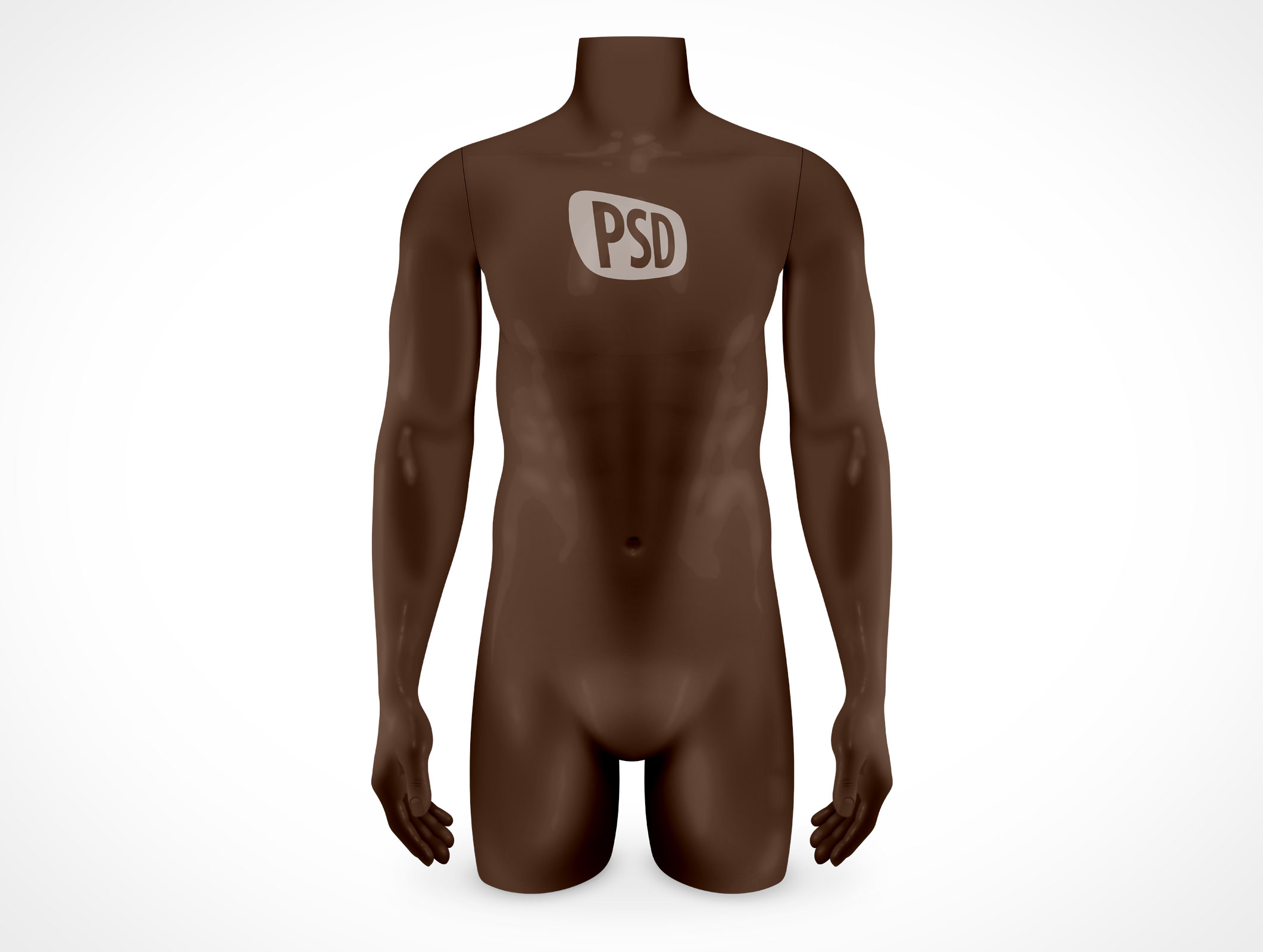 PSD Mock-up Male Plastic Store Mannequin T-Shirt Tattoo