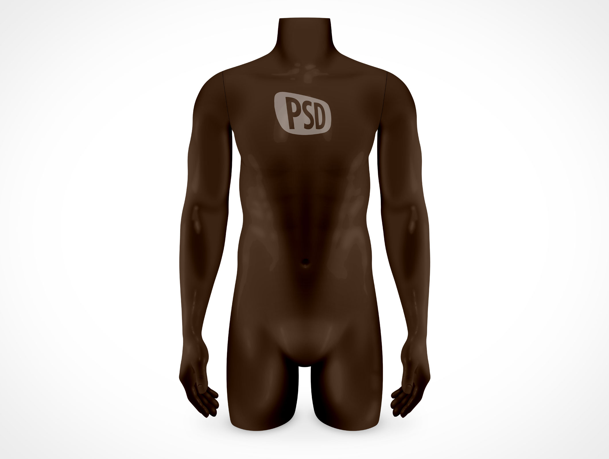 PSD Mock-up Male Plastic Store Mannequin T-Shirt Tattoo