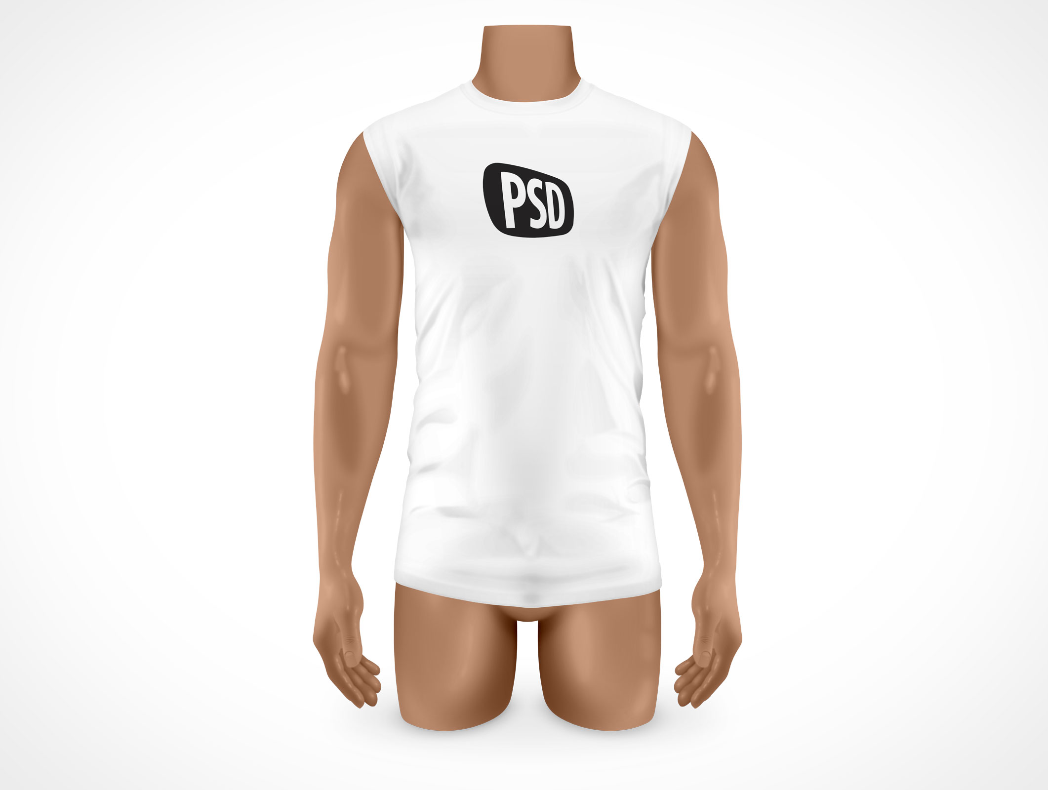 PSD Mock-up T-Shirt Mens White Large