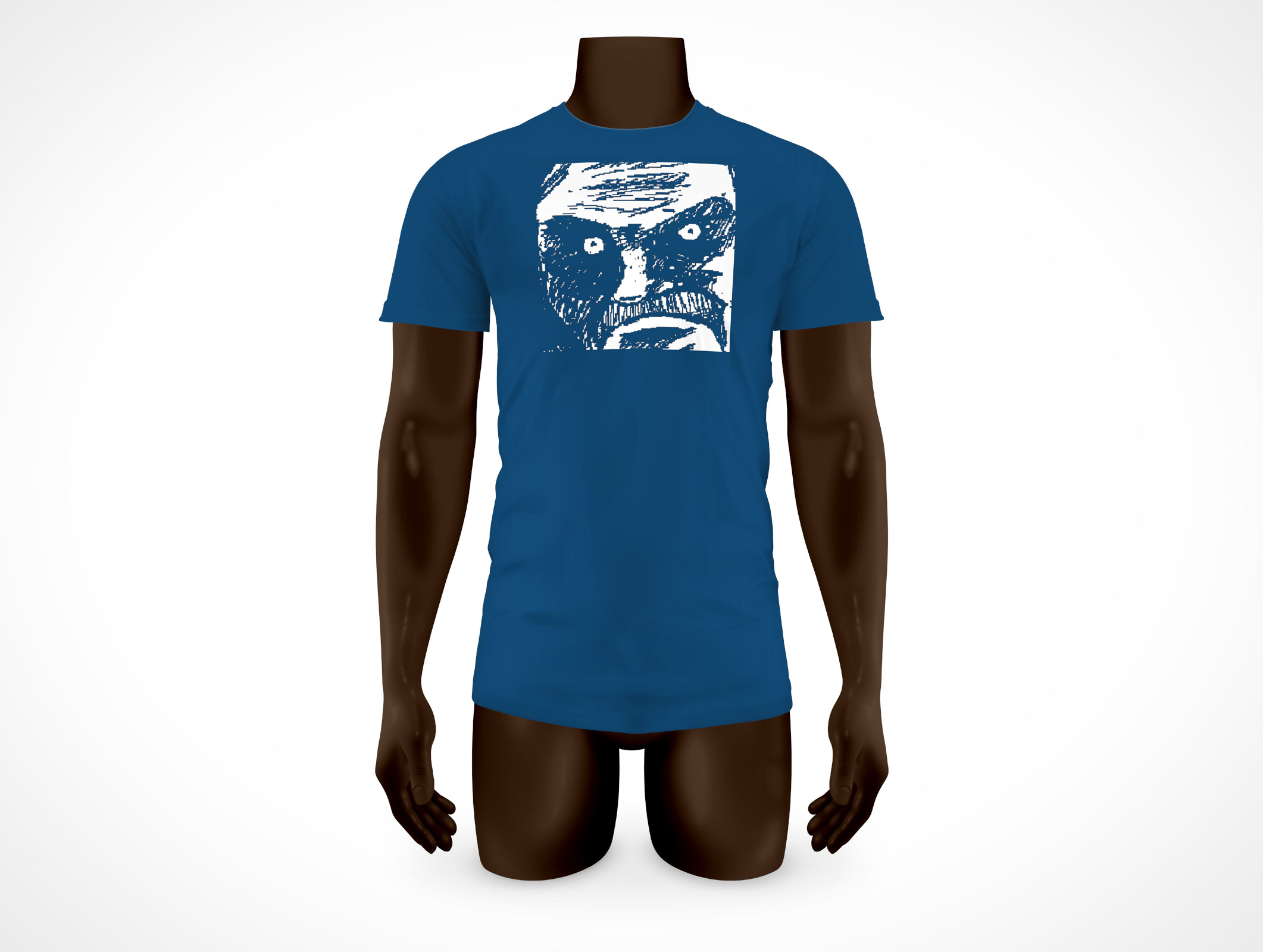 PSD Mock-up T-Shirt Mens Undershirt Large