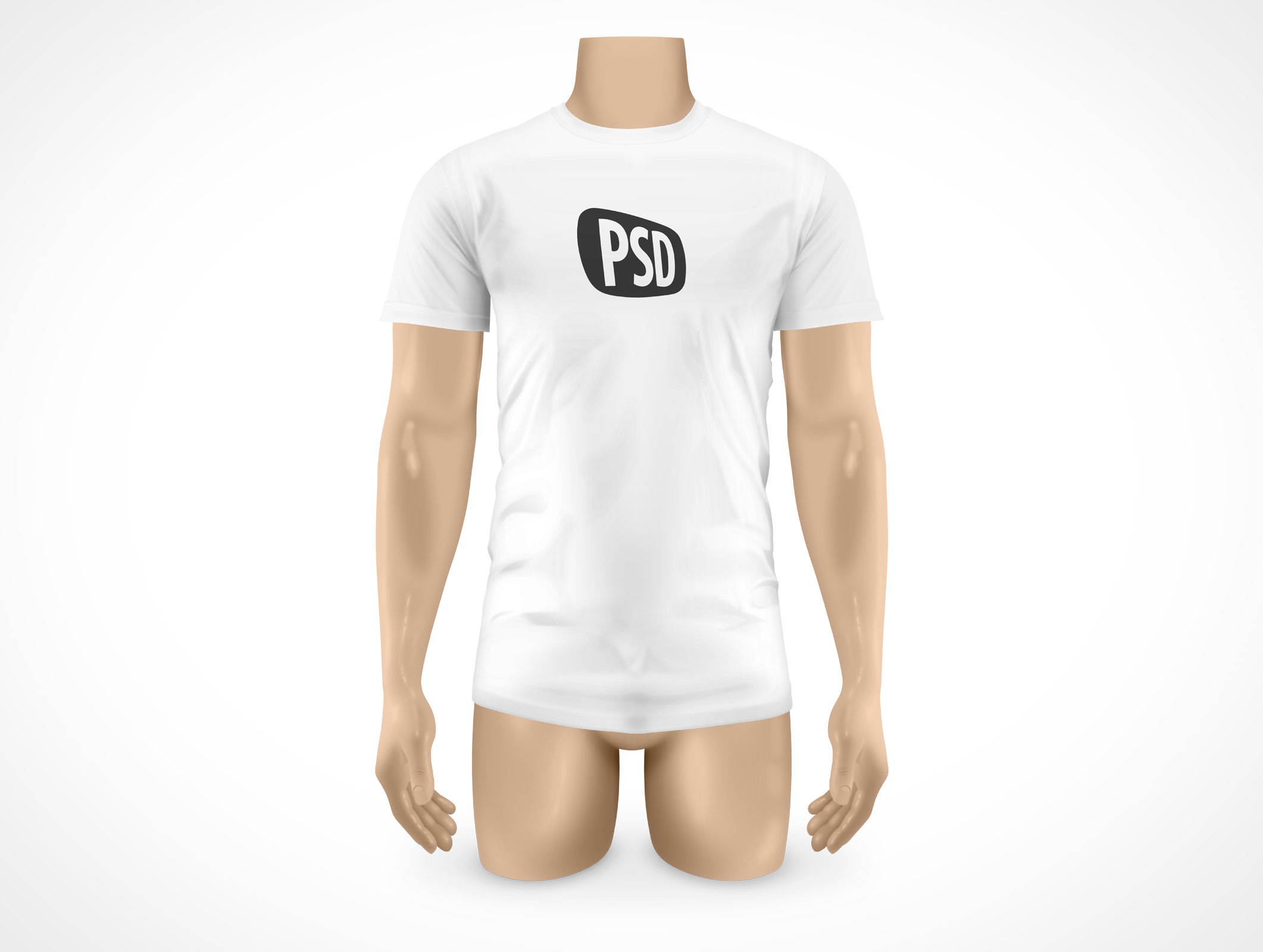 PSD Mock-up T-Shirt Mens Undershirt Large