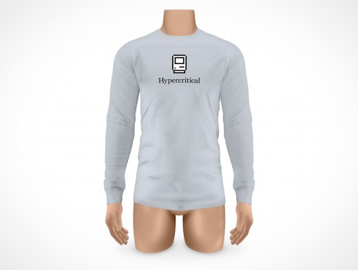 PSD Mock-up Mens Long Sleeve T-Shirt