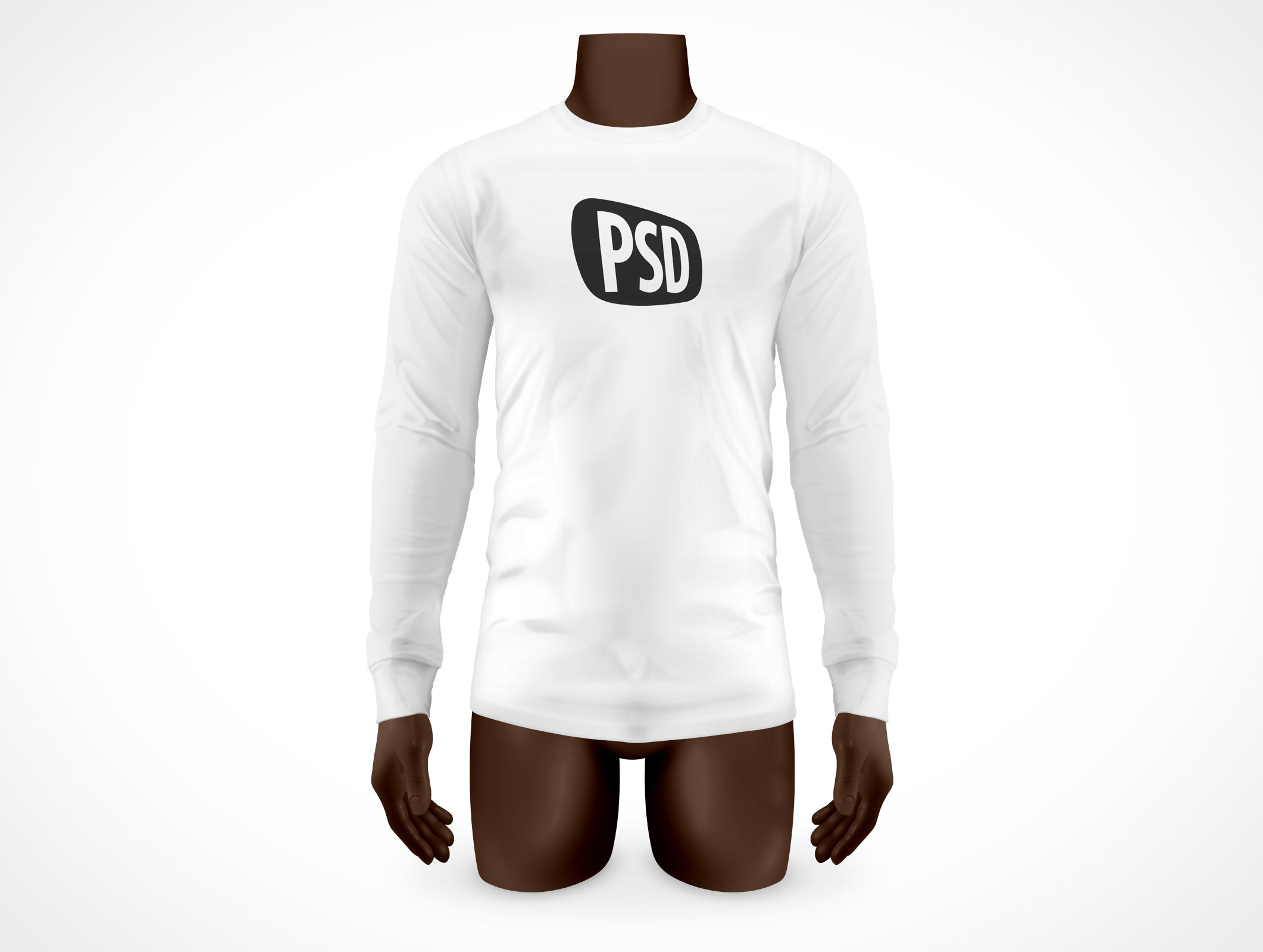 PSD Mock-up Mens Long Sleeve T-Shirt