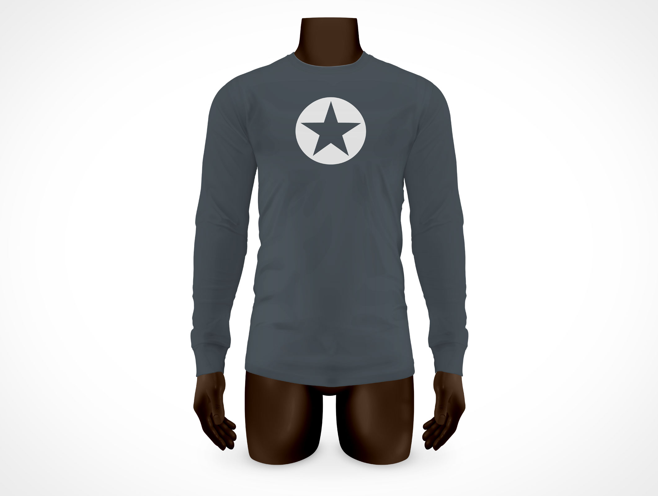 PSD Mock-up Mens Long Sleeve T-Shirt
