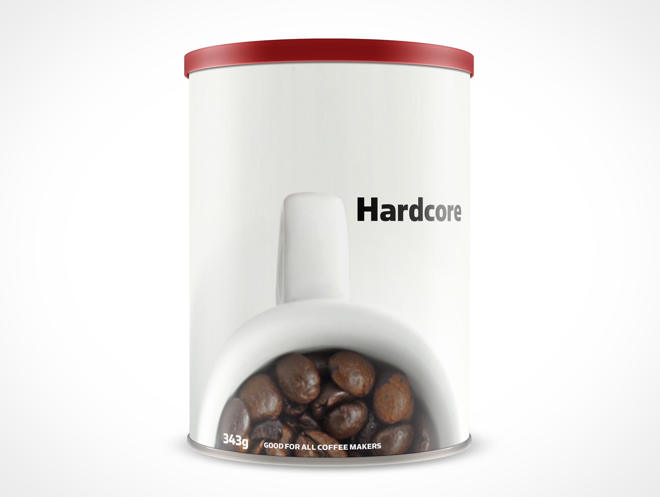 Ground Coffee Can Mockup 20r3