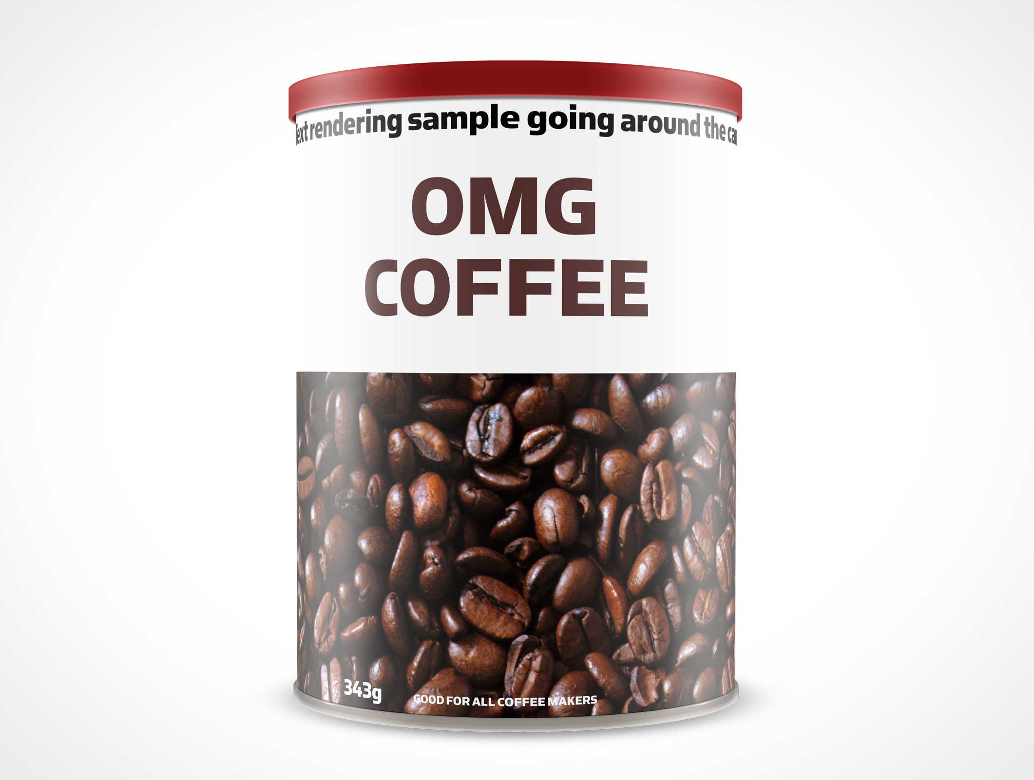 Ground Coffee Can Mockup 20r5