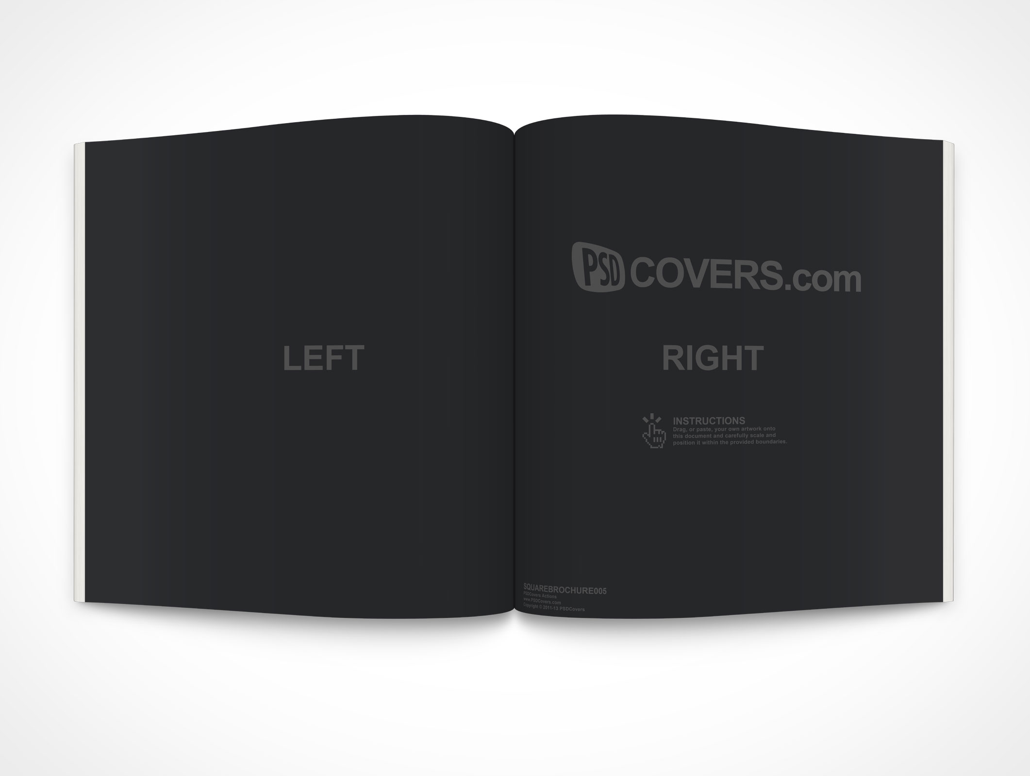 Spread Square Brochure Mockup 5