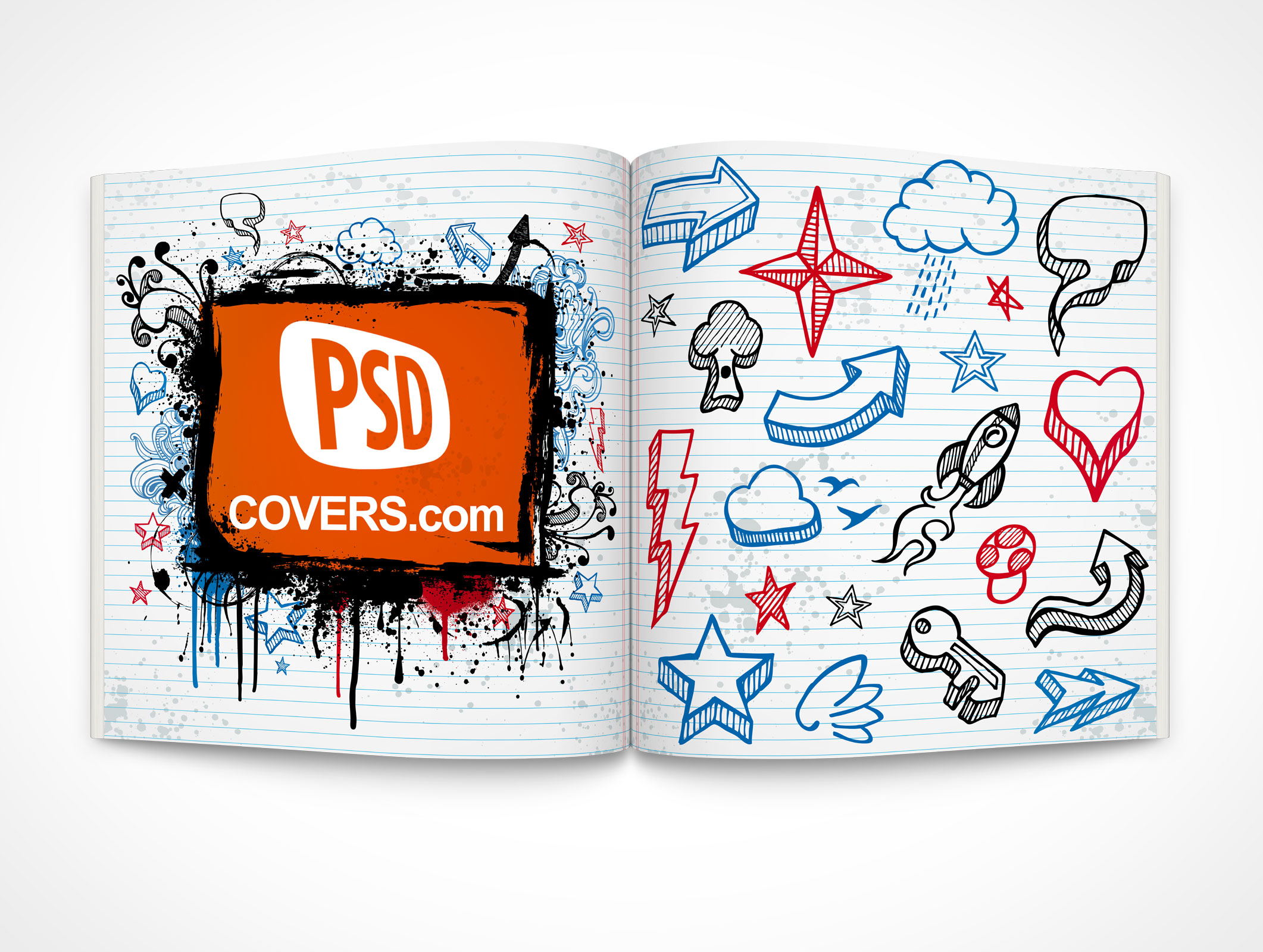 Spread Square Brochure Mockup 5r2