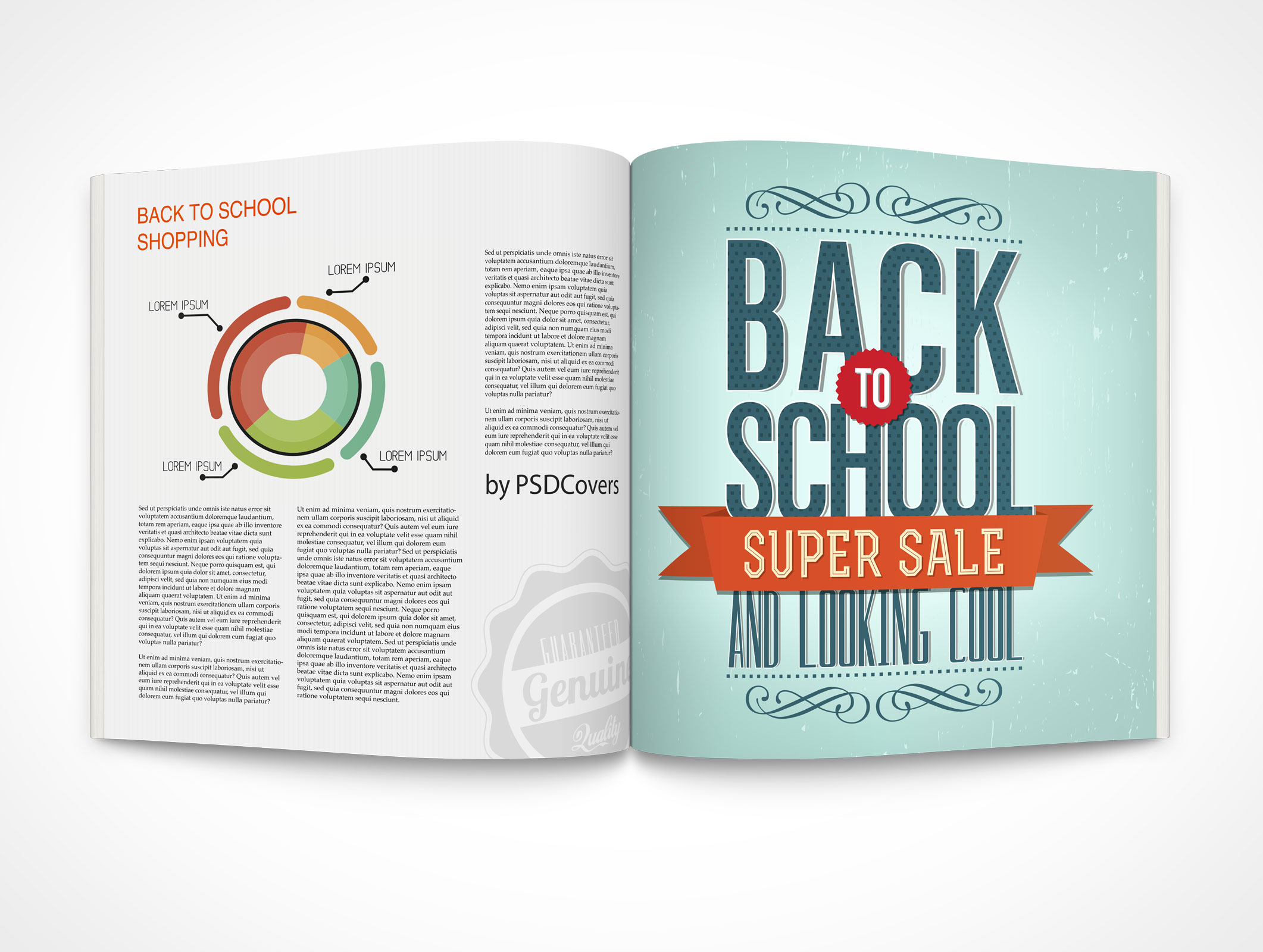 Spread Square Brochure Mockup 5r5