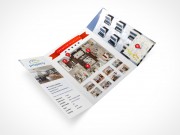 PSD Mockup 3 Panel Gate Fold Brochure Flyer