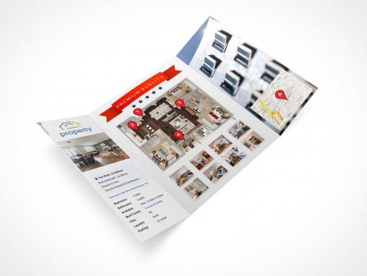 Gate Tri-Fold Brochure Mockup 3r