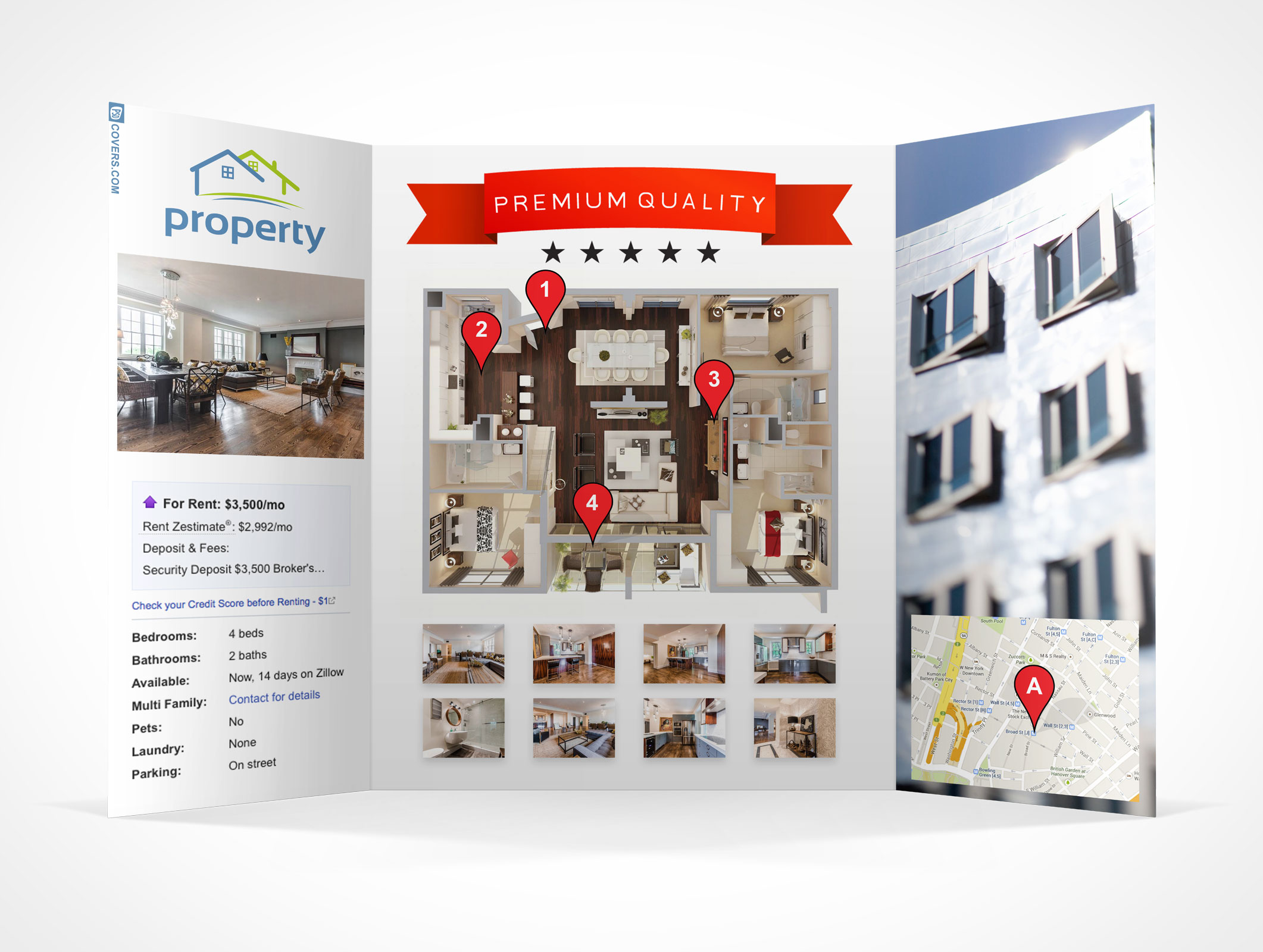 Gate Tri-Fold Brochure Mockup 4r5