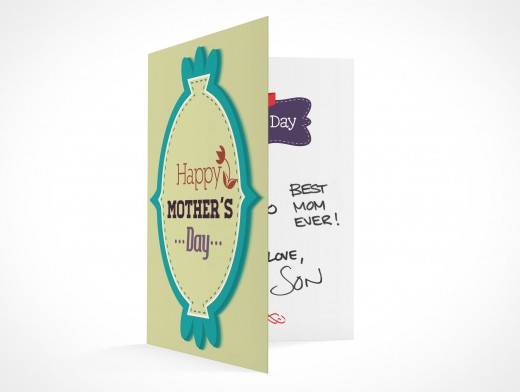 Bi-Fold Greeting Card Mockup 2r