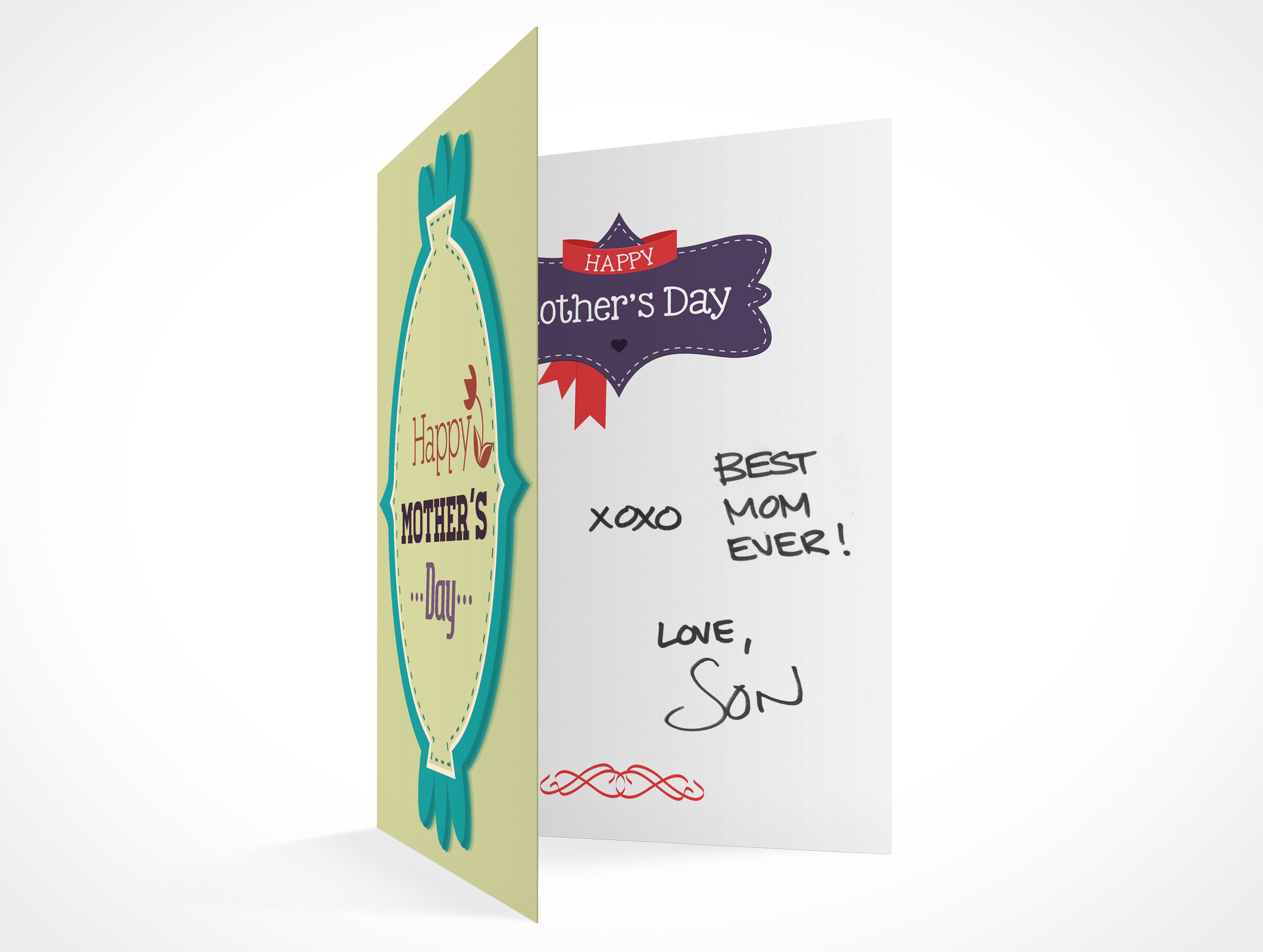 Bi-Fold Greeting Card Mockup 3r2
