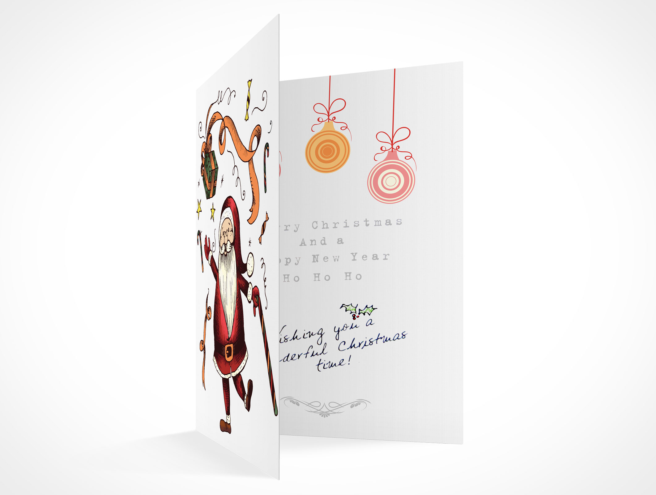Bi-Fold Greeting Card Mockup 3r3