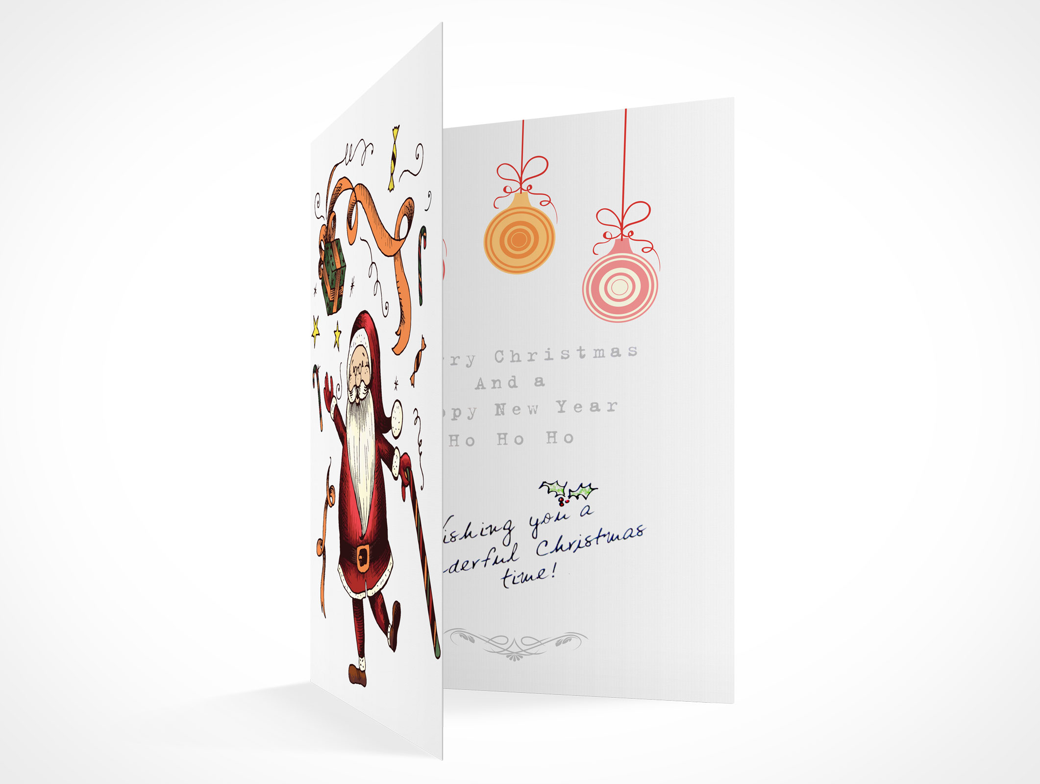 Bi-Fold Greeting Card Mockup 3r3