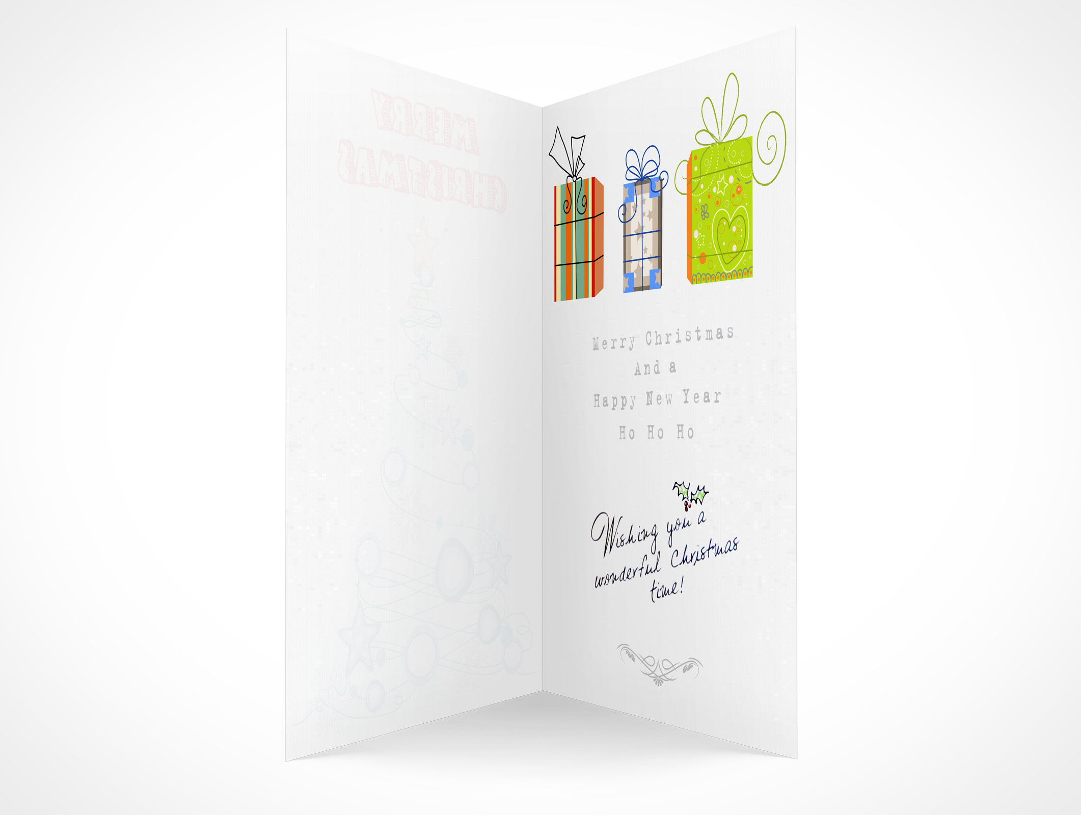 Bi-Fold Greeting Card Mockup 4r2