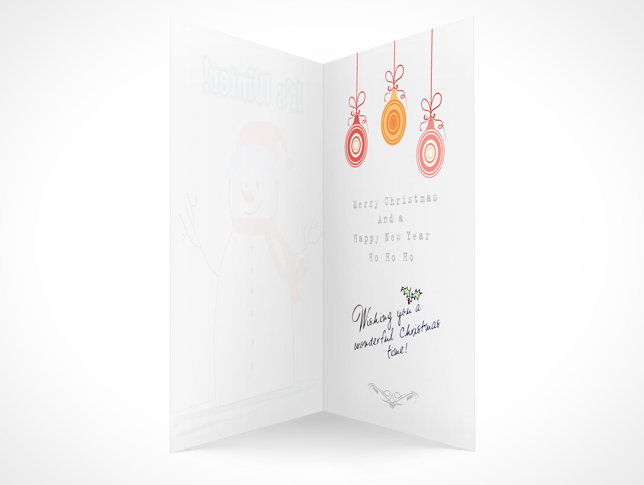 Bi-Fold Greeting Card Mockup 4r3