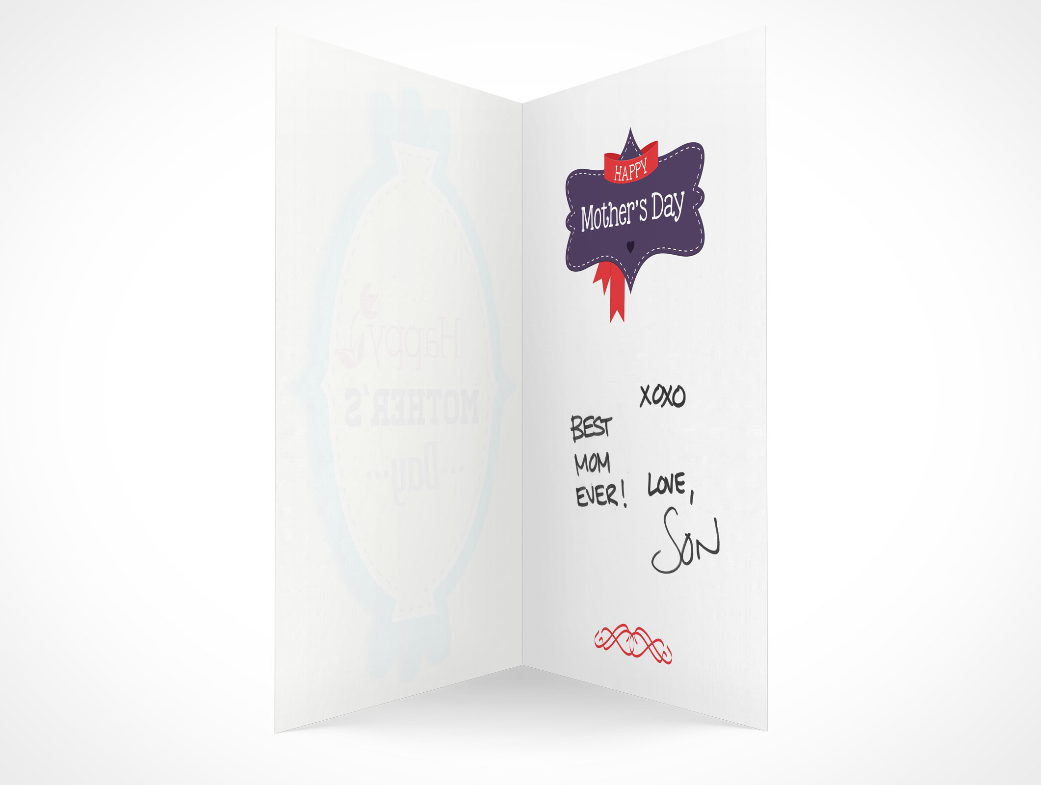 Bi-Fold Greeting Card Mockup 4r5