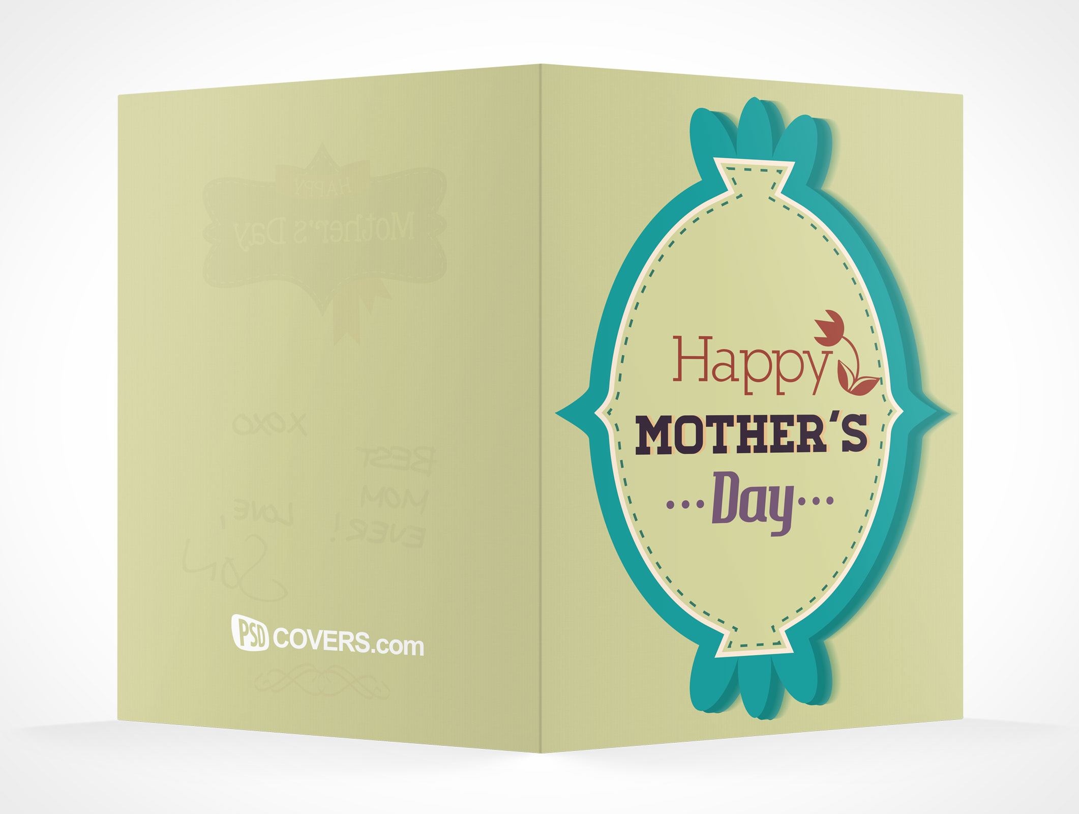 Bi-Fold Greeting Card Mockup 7r2
