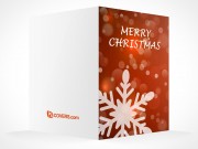PSD Mockup seasons greeting holiday christmas snowflake card