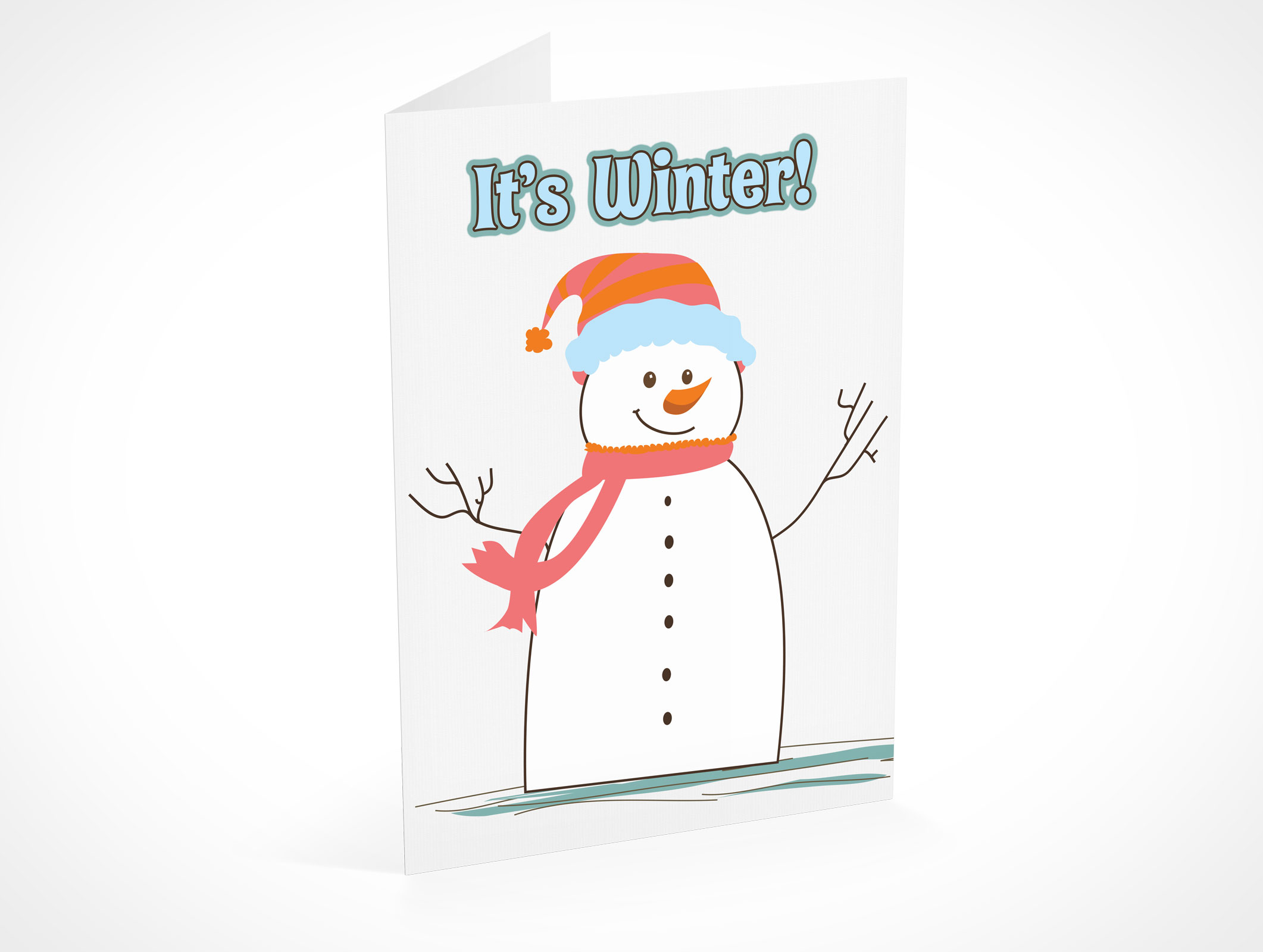 Bi-Fold Greeting Card Mockup 11r3