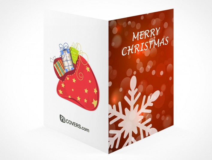 Sample new ideas on this holiday Bi-Fold Greeting Card Mockup 13