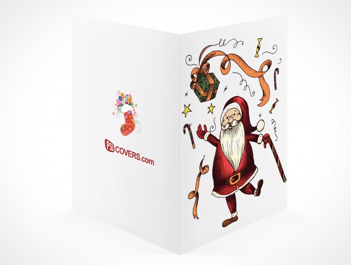 Sample new ideas on this holiday Bi-Fold Greeting Card Mockup 13