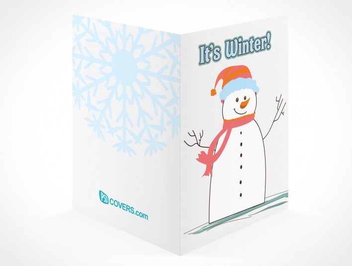 Sample new ideas on this holiday Bi-Fold Greeting Card Mockup 13