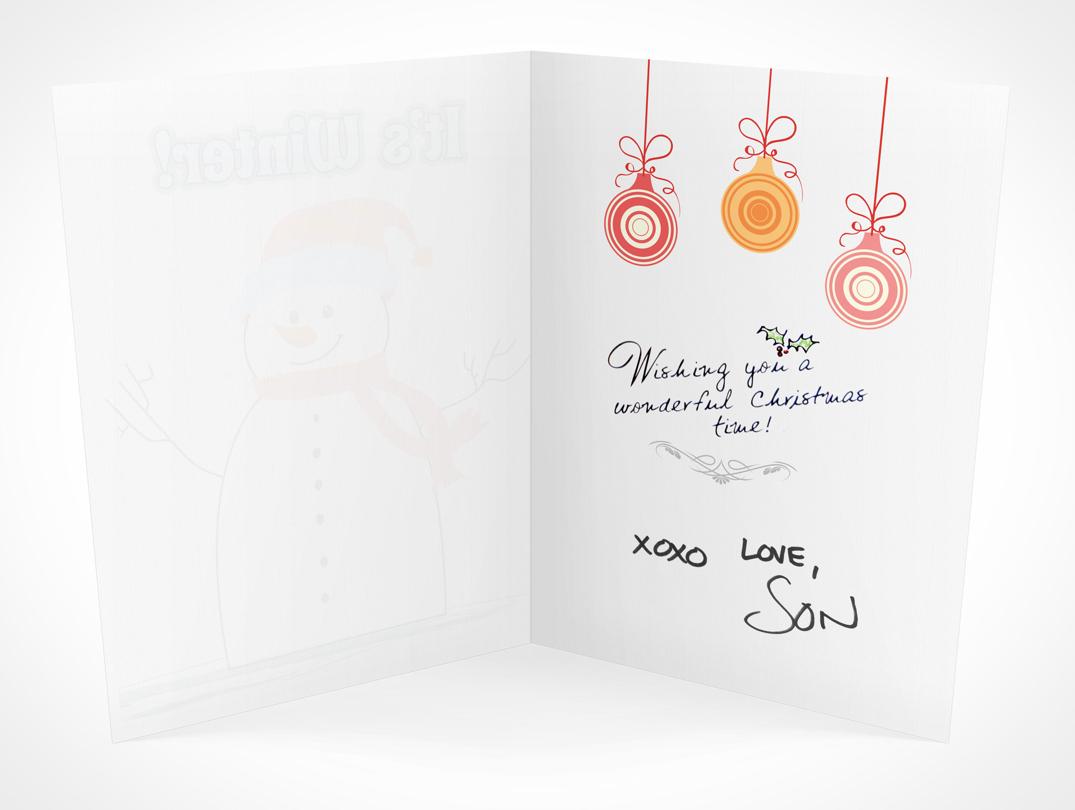 Bi-Fold Greeting Card Mockup 15r2